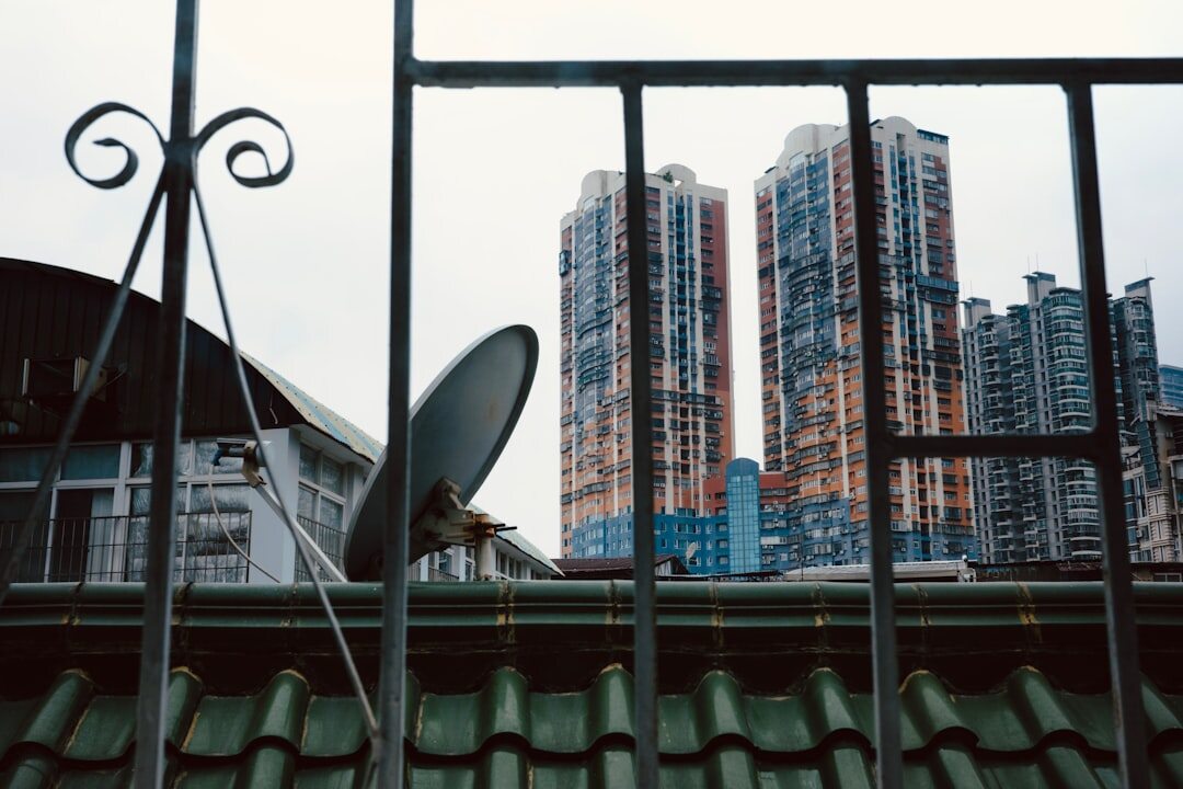 satellite dish on roof